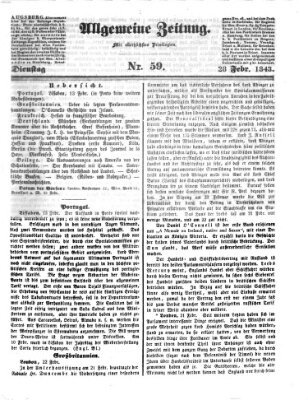 Allgemeine Zeitung Dienstag 28. Februar 1843