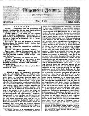 Allgemeine Zeitung Dienstag 9. Mai 1843