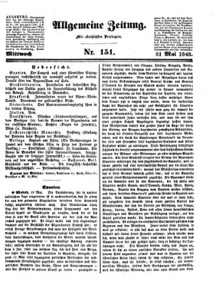 Allgemeine Zeitung Mittwoch 31. Mai 1843