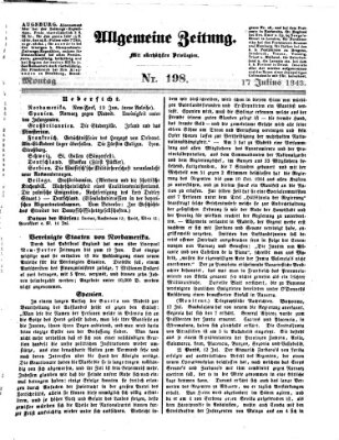 Allgemeine Zeitung Montag 17. Juli 1843