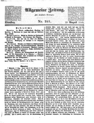 Allgemeine Zeitung Dienstag 29. August 1843