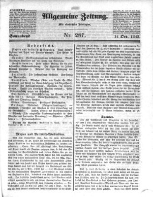 Allgemeine Zeitung Samstag 14. Oktober 1843