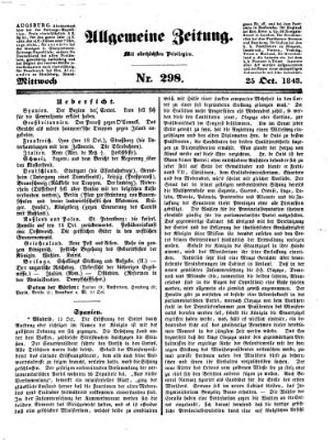 Allgemeine Zeitung Mittwoch 25. Oktober 1843