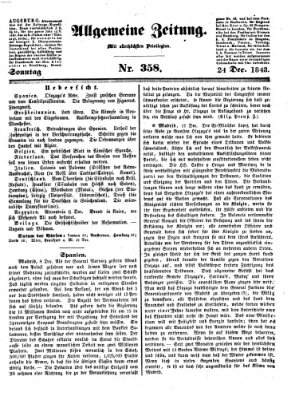 Allgemeine Zeitung Sonntag 24. Dezember 1843
