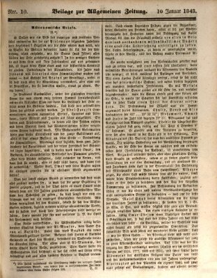 Allgemeine Zeitung Dienstag 10. Januar 1843