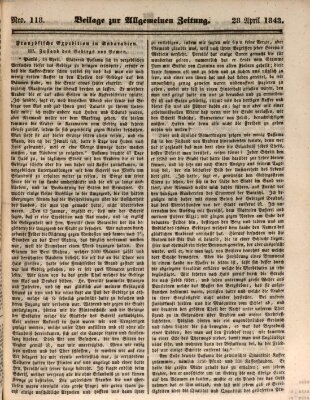 Allgemeine Zeitung Freitag 28. April 1843