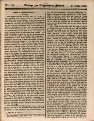 Allgemeine Zeitung Mittwoch 14. Juni 1843