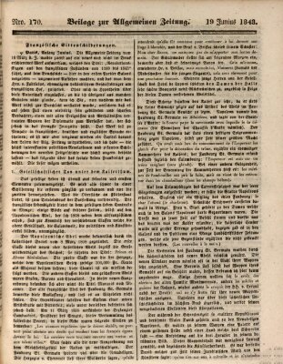 Allgemeine Zeitung Montag 19. Juni 1843