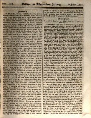 Allgemeine Zeitung Sonntag 9. Juli 1843