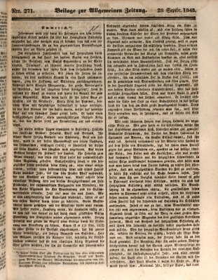 Allgemeine Zeitung Donnerstag 28. September 1843