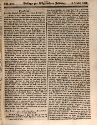 Allgemeine Zeitung Dienstag 3. Oktober 1843