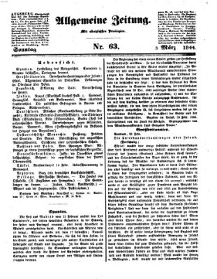 Allgemeine Zeitung Sonntag 3. März 1844