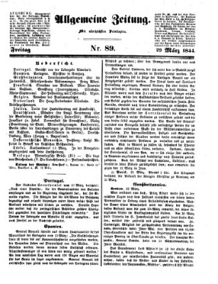 Allgemeine Zeitung Freitag 29. März 1844