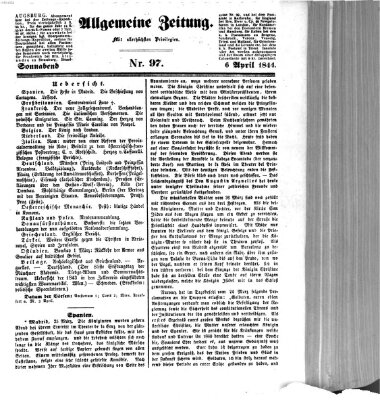 Allgemeine Zeitung Samstag 6. April 1844