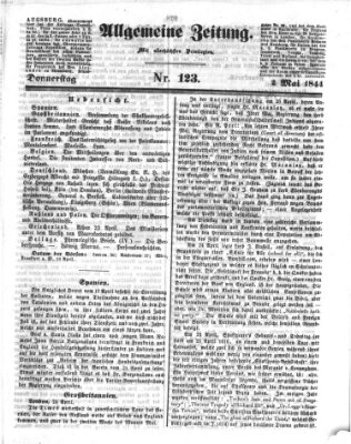 Allgemeine Zeitung Donnerstag 2. Mai 1844