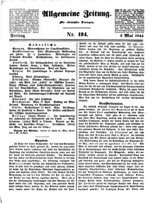 Allgemeine Zeitung Freitag 3. Mai 1844