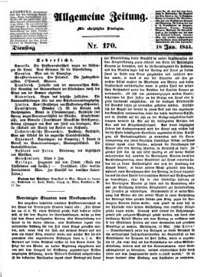 Allgemeine Zeitung Dienstag 18. Juni 1844