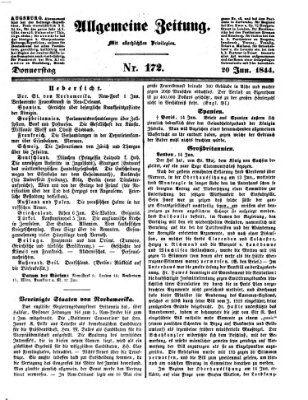 Allgemeine Zeitung Donnerstag 20. Juni 1844