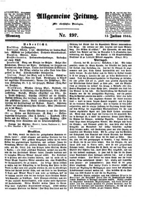 Allgemeine Zeitung Montag 15. Juli 1844