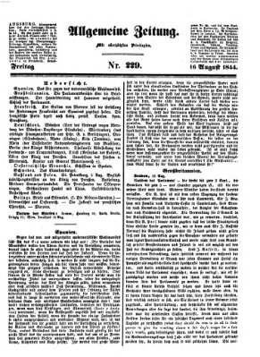 Allgemeine Zeitung Freitag 16. August 1844