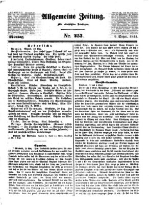 Allgemeine Zeitung Montag 9. September 1844