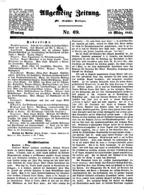 Allgemeine Zeitung Montag 10. März 1845