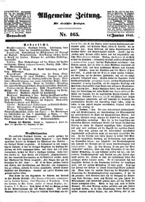 Allgemeine Zeitung Samstag 14. Juni 1845
