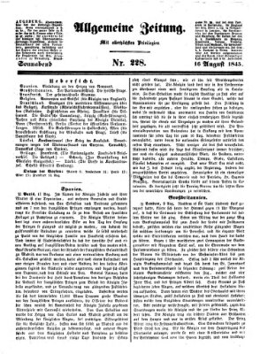 Allgemeine Zeitung Samstag 16. August 1845
