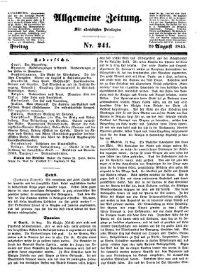 Allgemeine Zeitung Freitag 29. August 1845