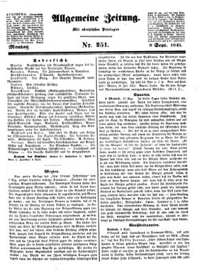 Allgemeine Zeitung Montag 8. September 1845