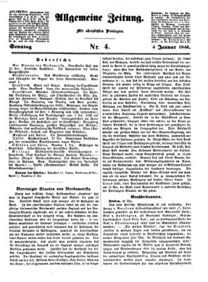 Allgemeine Zeitung Sonntag 4. Januar 1846