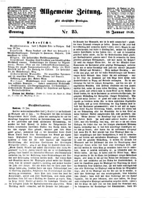 Allgemeine Zeitung Sonntag 25. Januar 1846