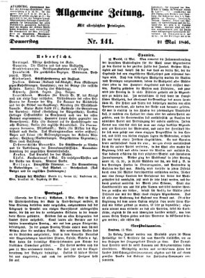 Allgemeine Zeitung Donnerstag 21. Mai 1846