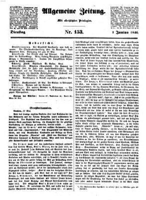 Allgemeine Zeitung Dienstag 2. Juni 1846
