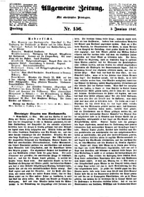 Allgemeine Zeitung Freitag 5. Juni 1846