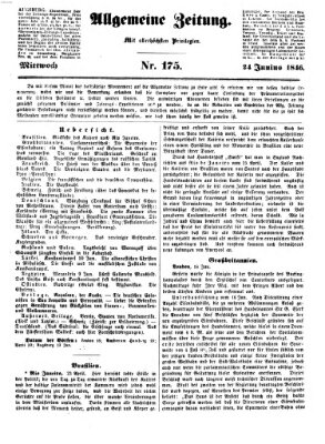 Allgemeine Zeitung Mittwoch 24. Juni 1846