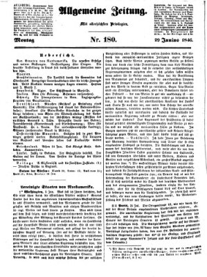 Allgemeine Zeitung Montag 29. Juni 1846