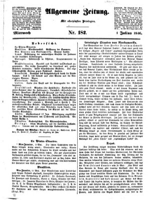 Allgemeine Zeitung Mittwoch 1. Juli 1846