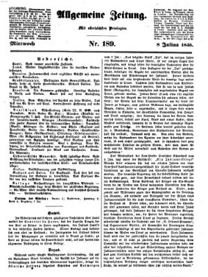 Allgemeine Zeitung Mittwoch 8. Juli 1846