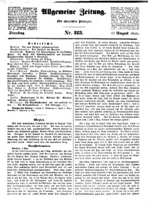 Allgemeine Zeitung Dienstag 11. August 1846