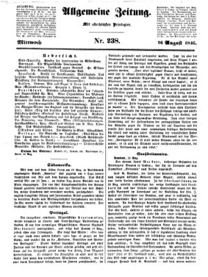 Allgemeine Zeitung Mittwoch 26. August 1846