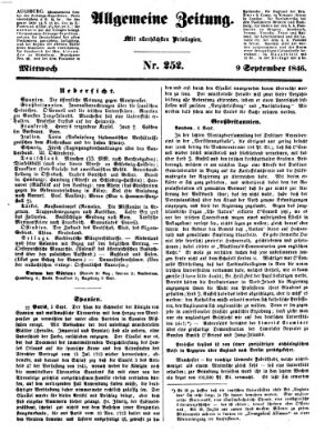 Allgemeine Zeitung Mittwoch 9. September 1846