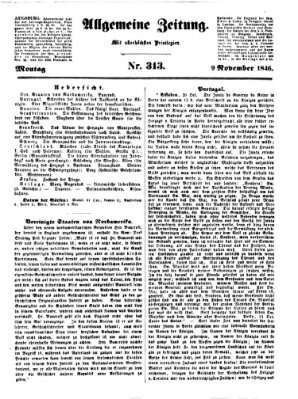 Allgemeine Zeitung Montag 9. November 1846
