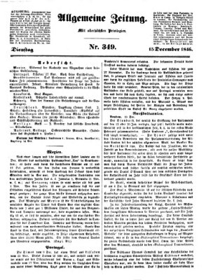 Allgemeine Zeitung Dienstag 15. Dezember 1846