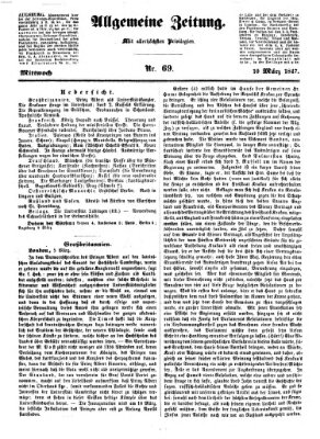Allgemeine Zeitung Mittwoch 10. März 1847