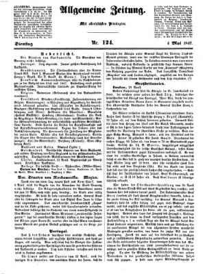 Allgemeine Zeitung Dienstag 4. Mai 1847
