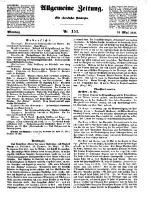 Allgemeine Zeitung Montag 31. Mai 1847