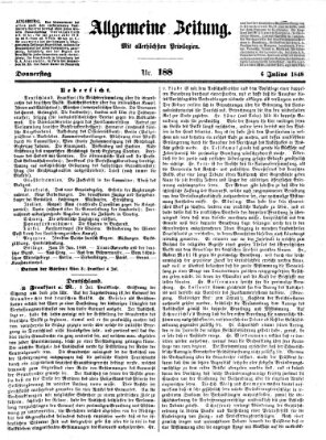 Allgemeine Zeitung Donnerstag 6. Juli 1848