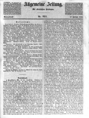 Allgemeine Zeitung Samstag 29. Juli 1848