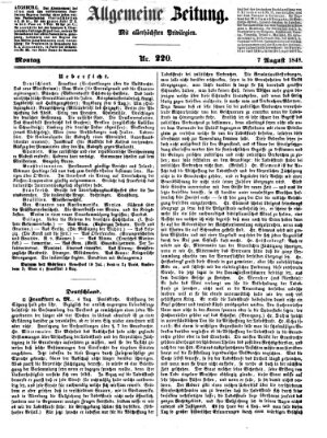 Allgemeine Zeitung Montag 7. August 1848